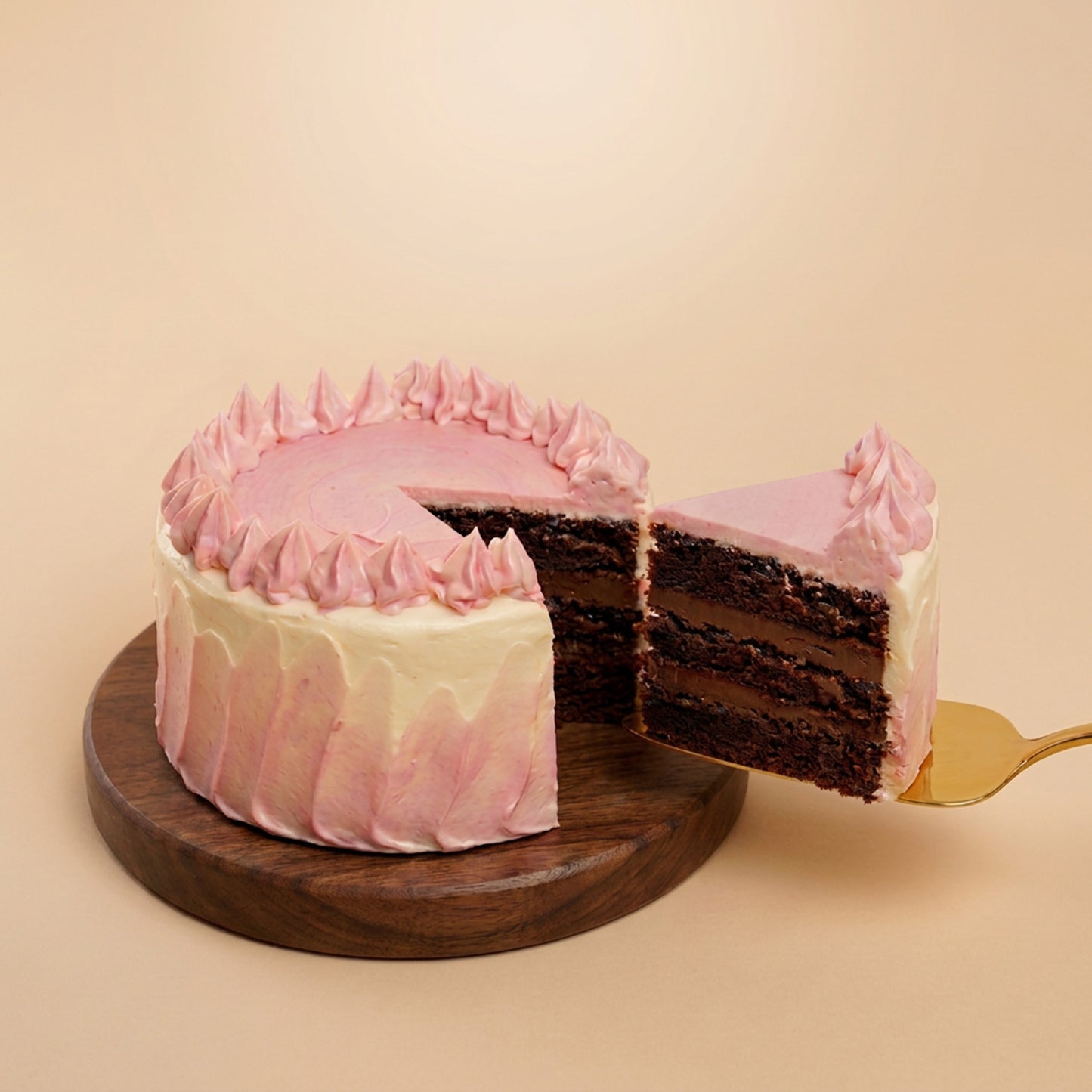 Pink Blush Flower and Cake Tray