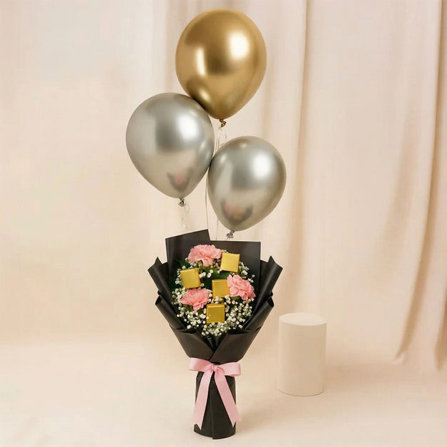Pink Carnation Bouquet Surprise