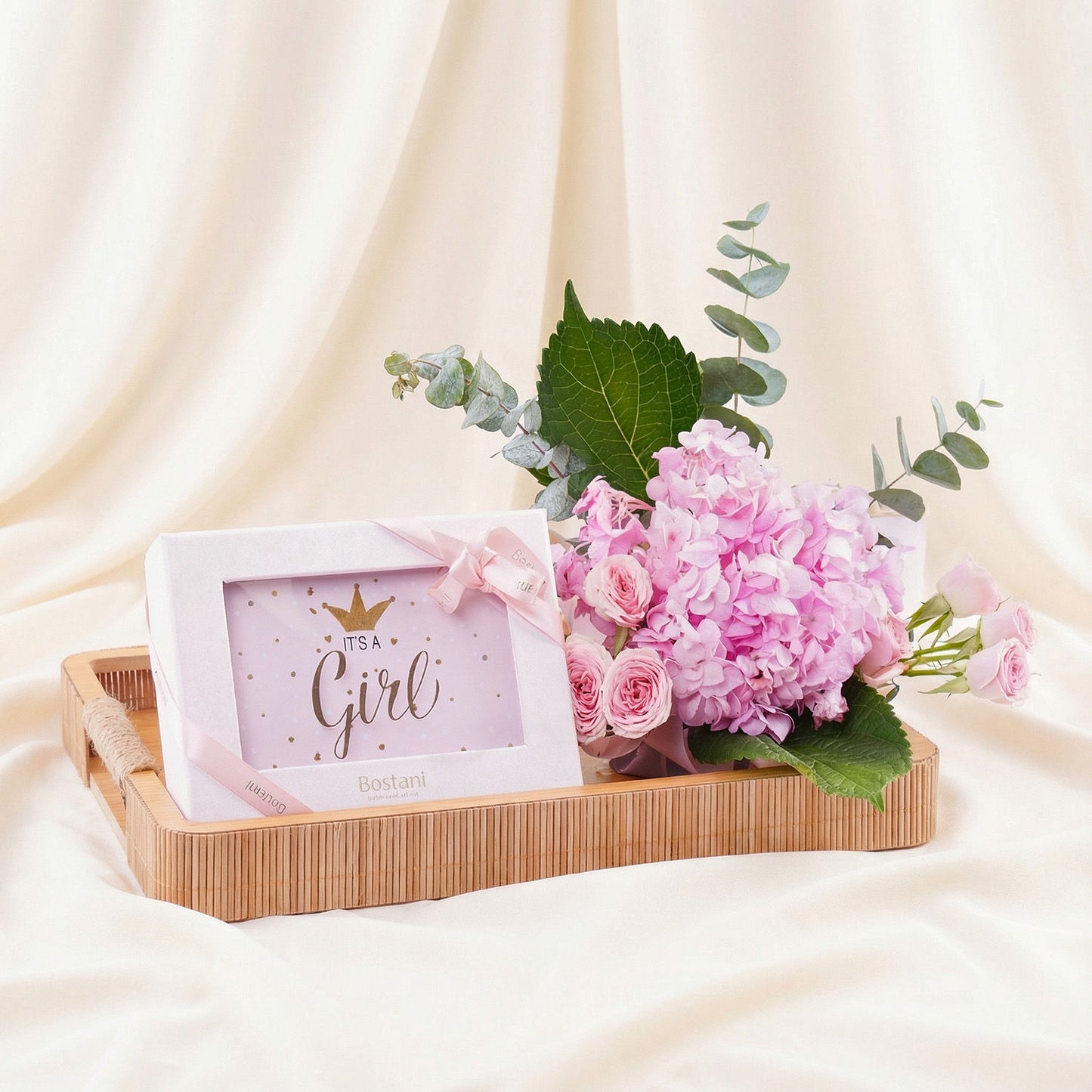 Its A Girl Bostani Chocolate Box N Flower Tray