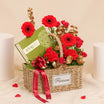 Love Basket | Red Gerbera n Roses With Chocolates