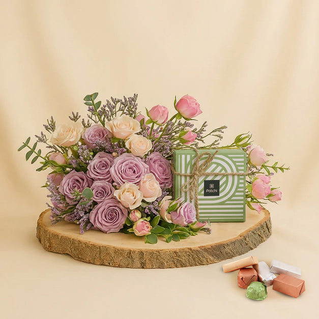 Floral Premium Tray With Patchi Chocolate