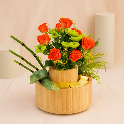 Verdant Luxury | Roses n Chocolate Combo