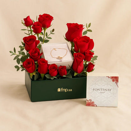Fontenay Paris Heart Shape Gilded Necklace n Rose Box