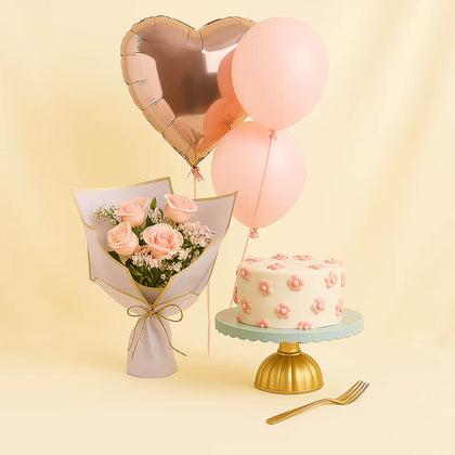 Pink Happiness Petals Combo
