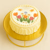 Tulips Beauty Mini Cake n Photo Frame Combo