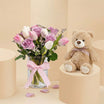 Mom's Elegant Flower Vase n Teddy Bear