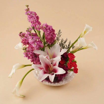 Spring Dreams Colorful Flower Bowl