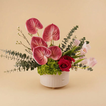 Pink Anthurium &  Tulip Masterpiece