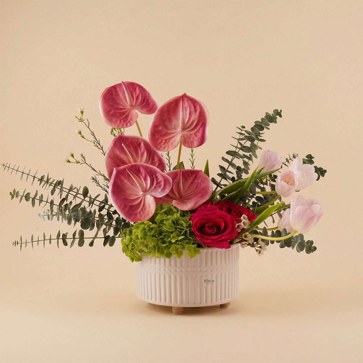 Pink Anthurium &  Tulip Masterpiece