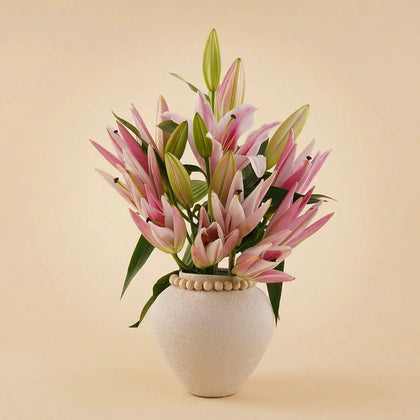 Royal Pink Lily Vase