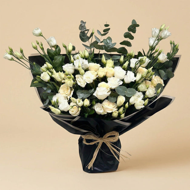 Grandeur in White Flower Bouquet