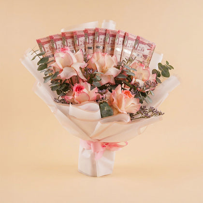 Beautiful Roses and 1000 SAR Money Bouquet