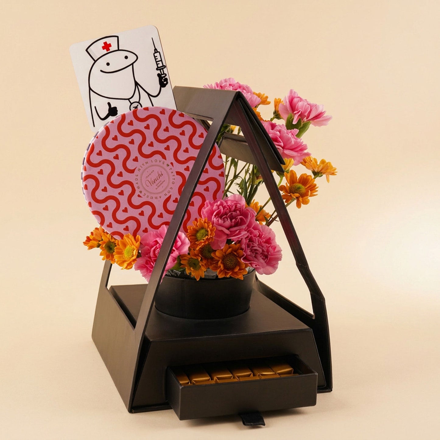 Medical Graduation COngrats Flowers & Venchi Chocolate