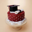 Red Velvet Graduation Success Luxe Cake