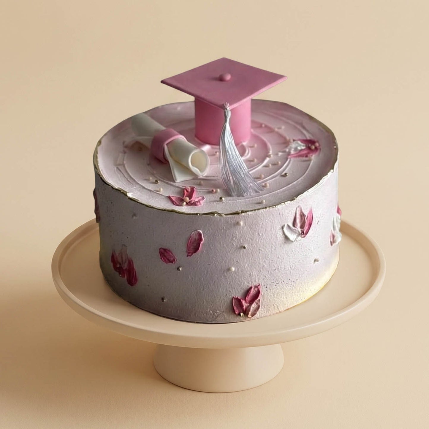 Pink Theme Graduation Celebration Cake