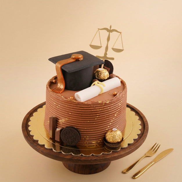 Law Garduation Celebration Chocolaete Cake