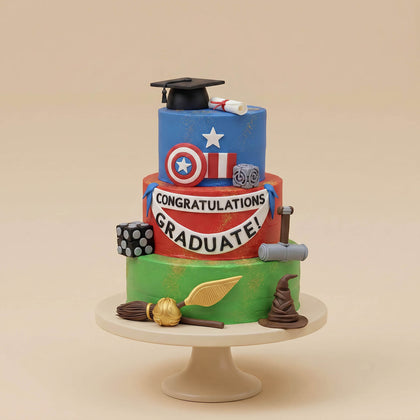 Congratulation Graduation Avengers Fun Cake