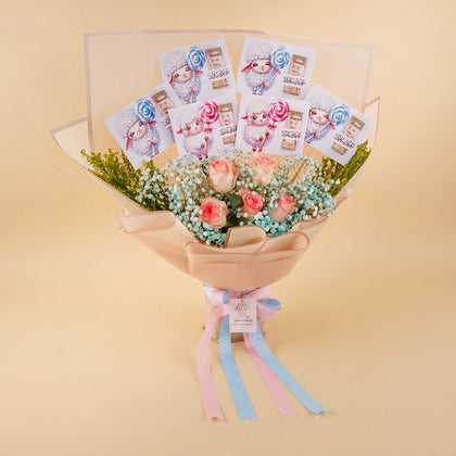 Eid Al Adha Money and Roses Bouquet