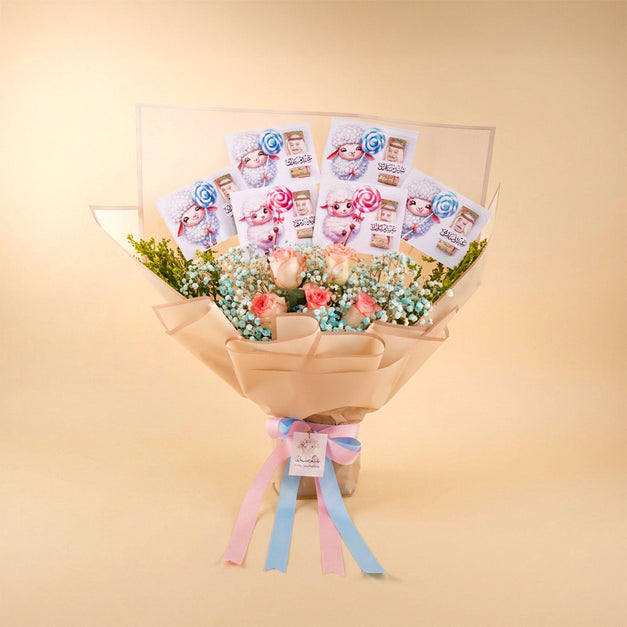 Eid Al Adha Money and Roses Bouquet