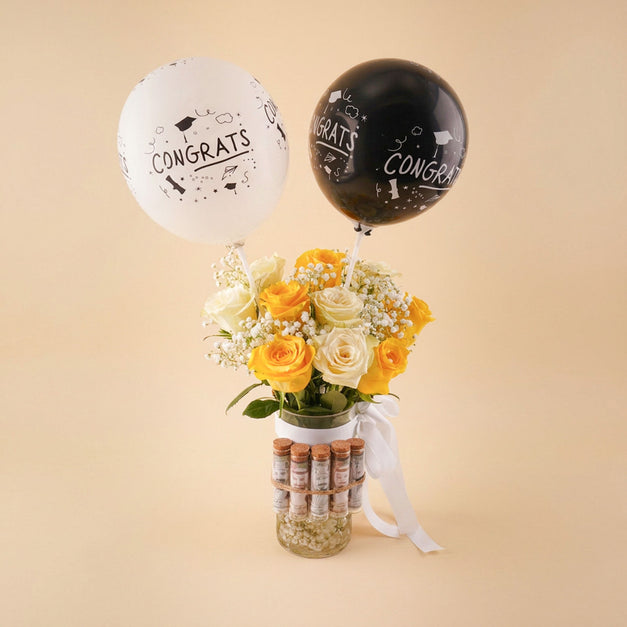 Graduation Flowers & Money Gift SAR800