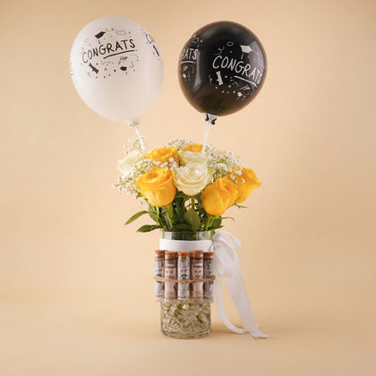Graduation Flowers & Money Gift SAR800