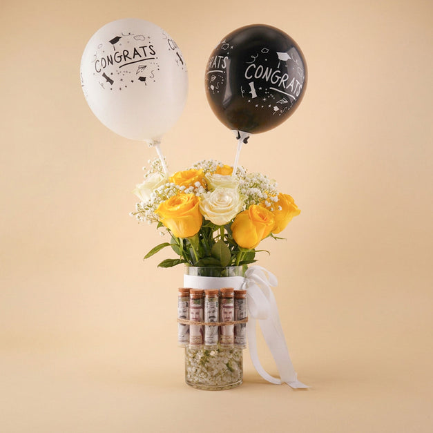 Graduation Flowers & Money Gift SAR800