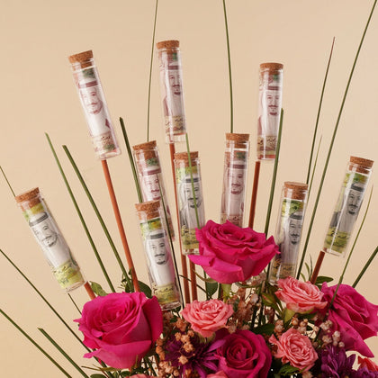 SAR1000 and Flower Arrangement Gift Basket