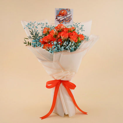 Engineer Garduate Baby Roses Bouquet
