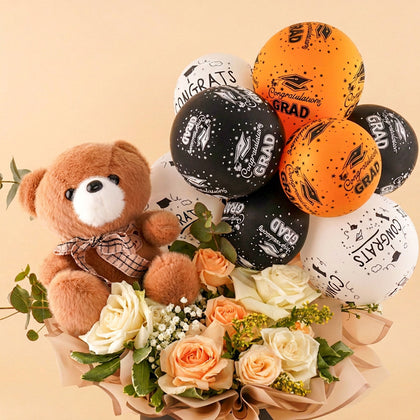Cheers Grad Teddy Bloom Box