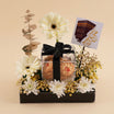 Hajj Welcome Gift with Cookies and White Flowers