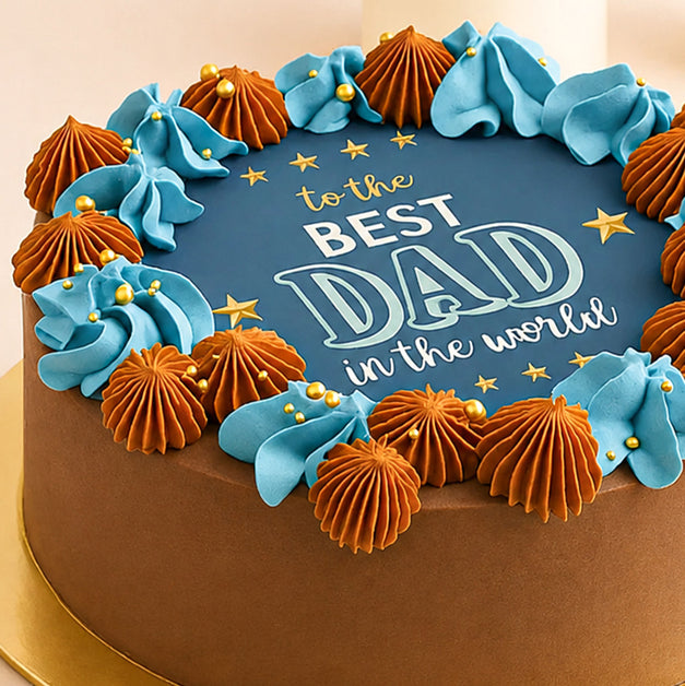 Best Dad in the World Father's Day Chocolate Cake