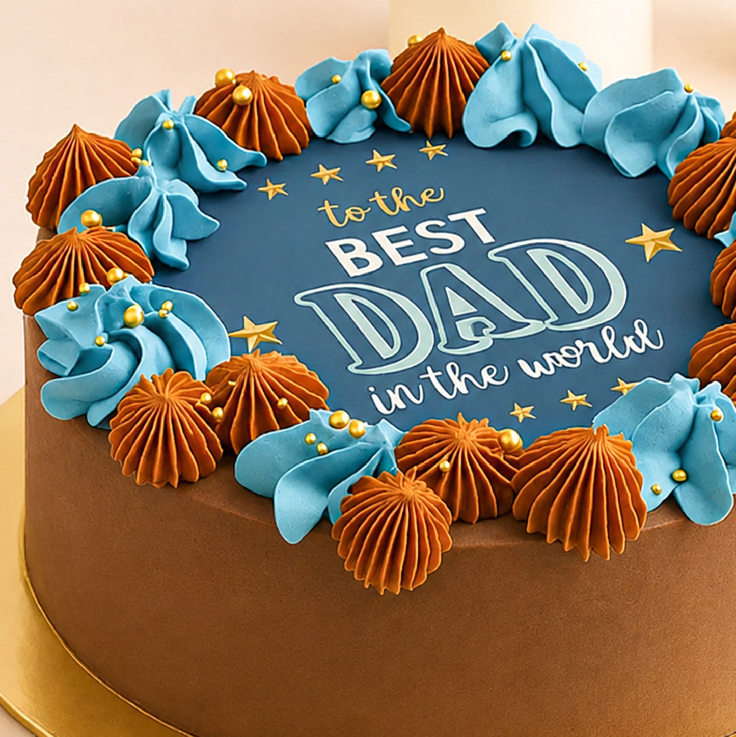 Best Dad in the World Father's Day Chocolate Cake