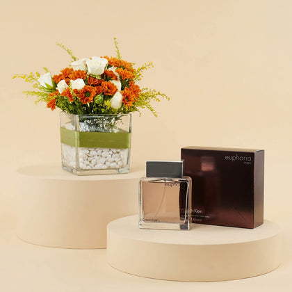Euphoria Perfume and Flowers Gift Set