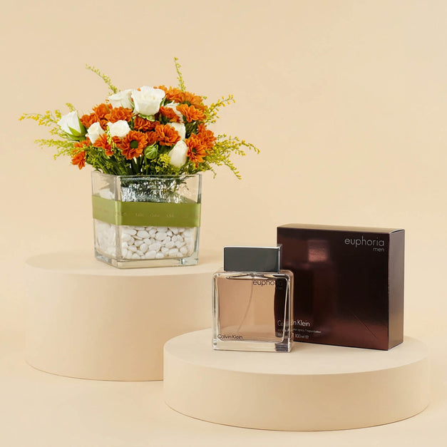Euphoria Perfume and Flowers Gift Set