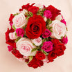 Colorful Roses Glass Vase