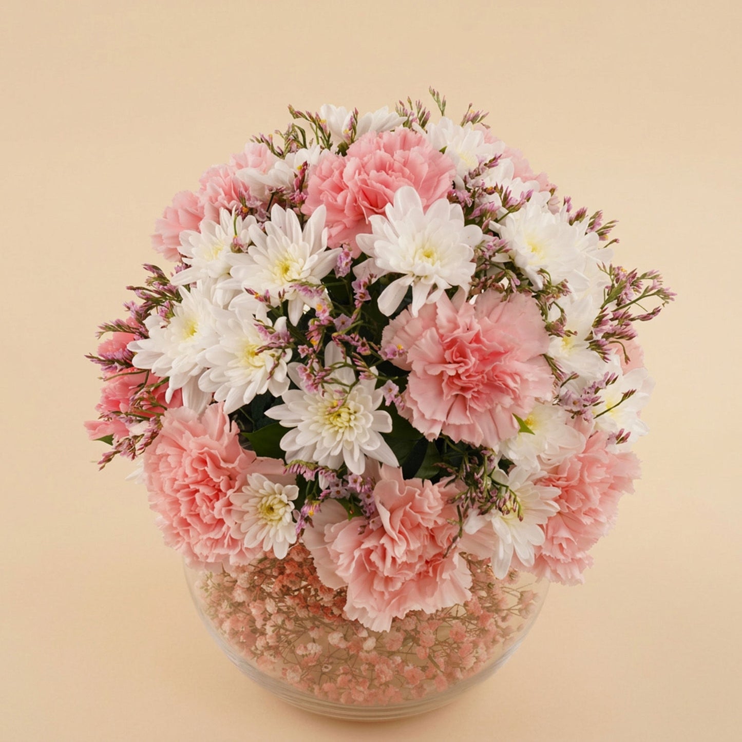 Crystal Whispers Chrysanthemum & Carnation Vase