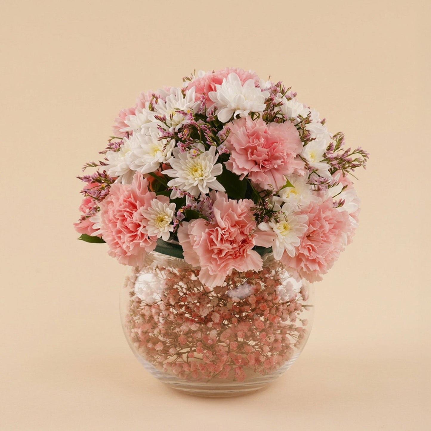Crystal Whispers Chrysanthemum & Carnation Vase