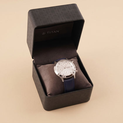 Elegant Gift Box with Watch and Blue Roses