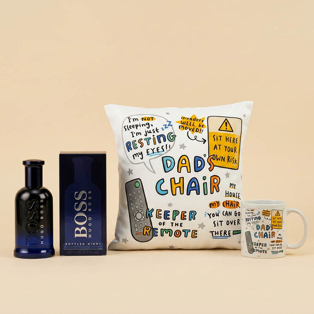 Father's Day Gift Set with Pillow, Mug and Perfume