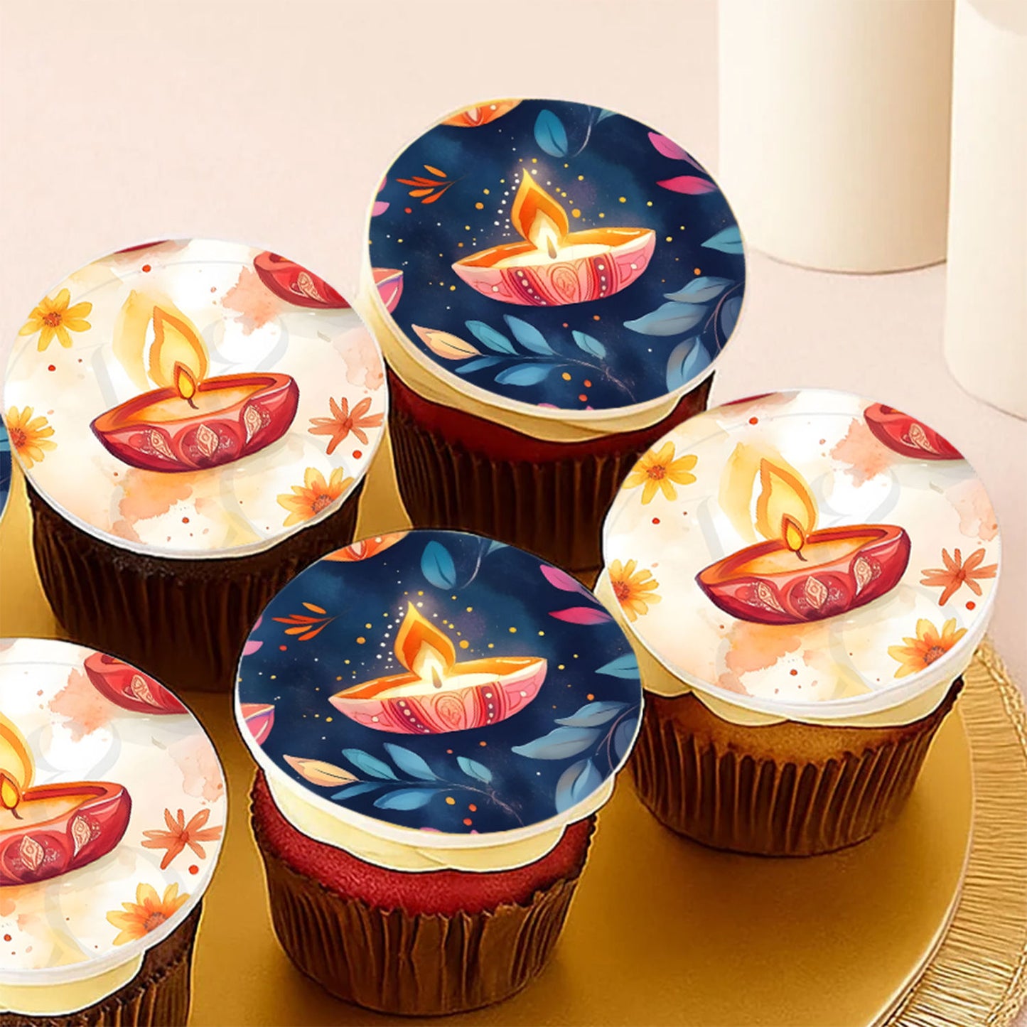 Diwali Cupcakes 6 Pieces