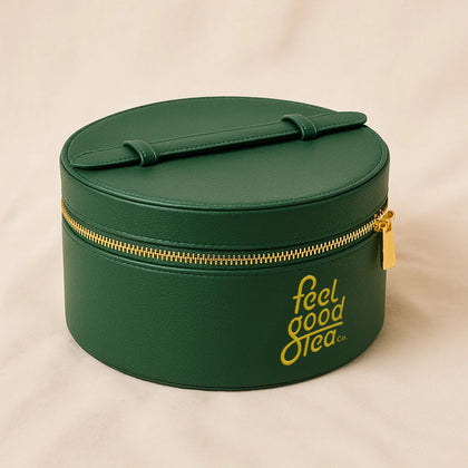 Feel Good Tea Green Leather Box 