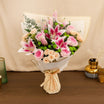 Lily n Roses Flower Bouquet