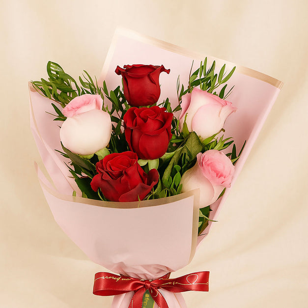 Wisal Al Hob | Red n Pink Rose Bouquet 