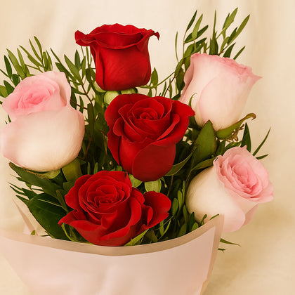 Wisal Al Hob | Red n Pink Rose Bouquet 