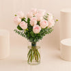 Sweet Pink Roses Vase