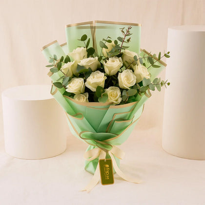 Bloom of Purity Rose Bouquet