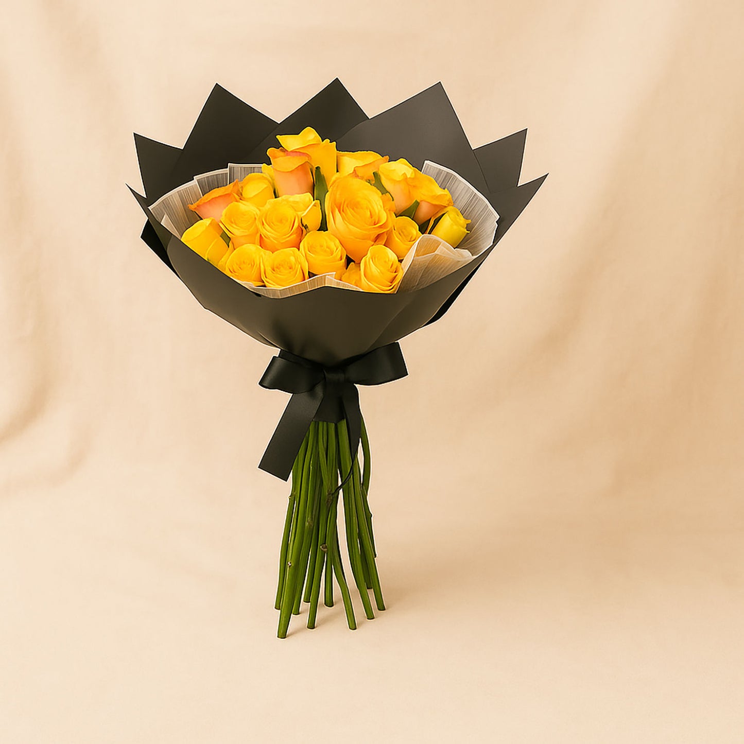 Yellow n Orange Flower Bouquet Combo