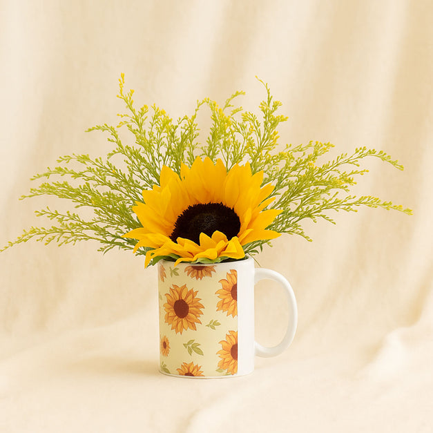 Sunflower Floral Mug
