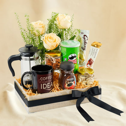 Coffee & Treats Rose Tray