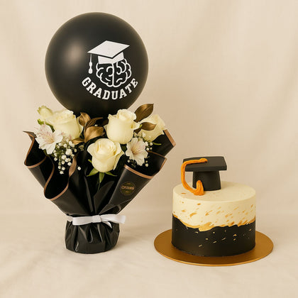 Golden Chocolate Graduation Cake